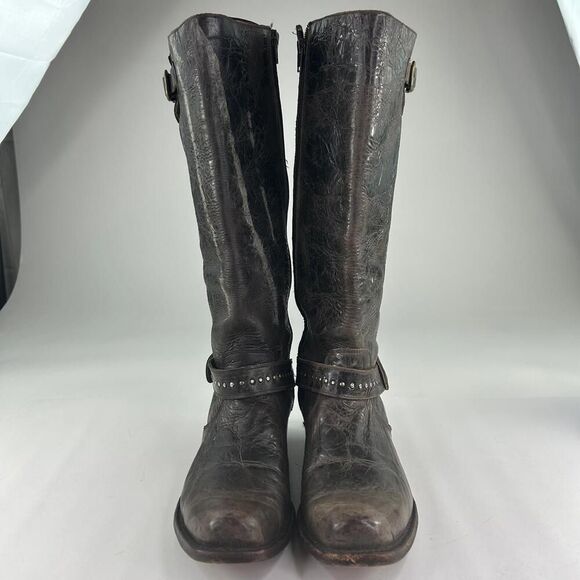 Sonora Double H DH 5221 Women's US 10 M Distressed Brown Leather Cowboy Boots - Picture 2 of 14